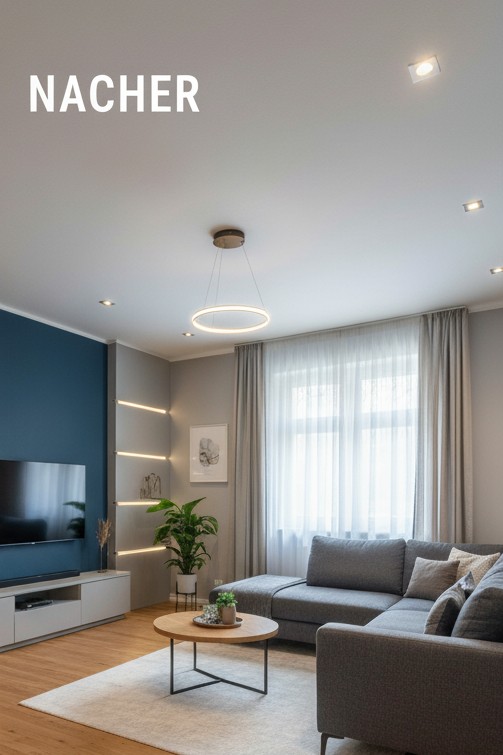 Wohnzimmer nach den Malerarbeiten